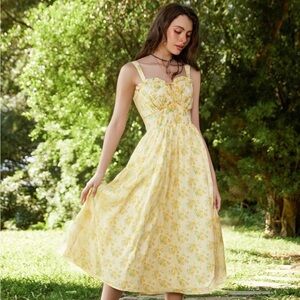 Floral Yellow Sundress